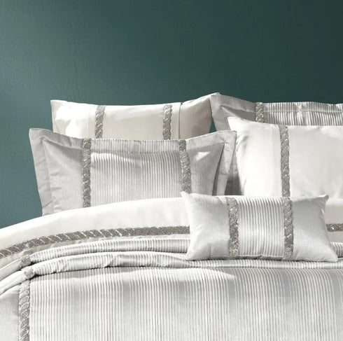 PRE-ORDER Grazia Silver Duvet & Bedpread Set